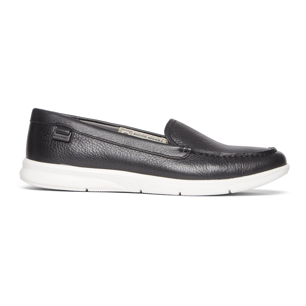 Rockport Ayva Washable - Womens Loafers - Black - NZ (NMC-931627)